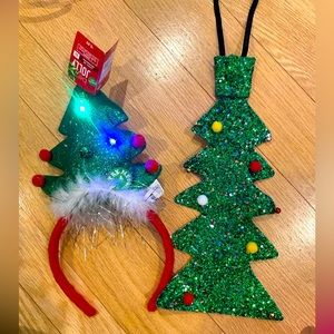 🎄BeJolly-LightUp Headband&Tie